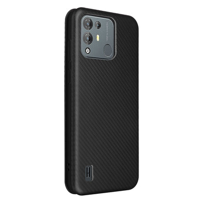 For Blackview A55 Pro Carbon Fiber Texture Horizontal Flip PU Phone Case(Black) - More Brand by buy2fix | Online Shopping UK | buy2fix