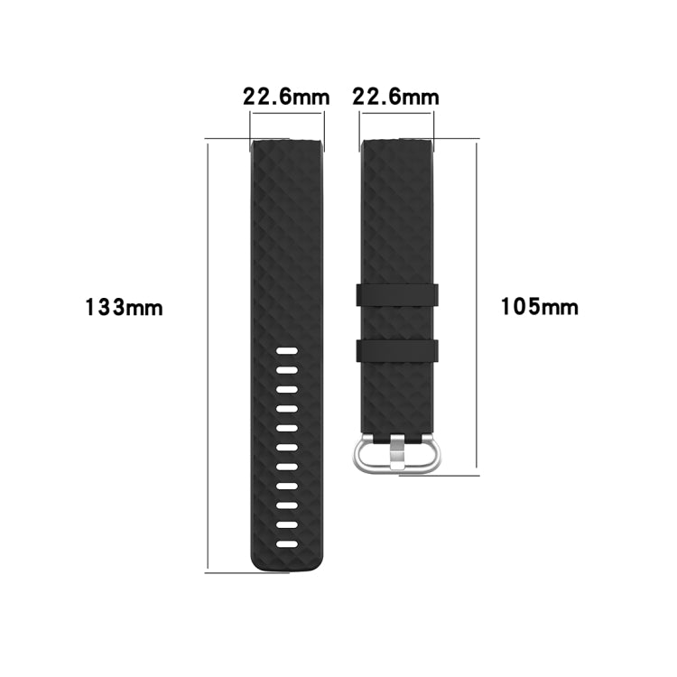 18mm Silver Color Buckle TPU Wrist Strap Watch Band for Fitbit Charge 4 / Charge 3 / Charge 3 SE, Size: L(White) - Watch Bands by buy2fix | Online Shopping UK | buy2fix