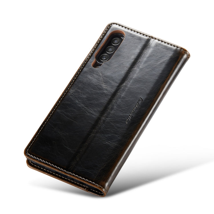 For Samsung Galaxy A30s／A50s／A50 CaseMe 003 Crazy Horse Texture Leather Phone Case(Coffee) - Galaxy Phone Cases by CaseMe | Online Shopping UK | buy2fix