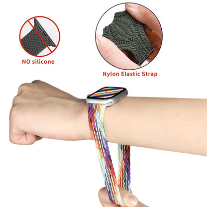 Nylon Single-turn Braided Watch Band For Apple Watch Ultra 49mm&Watch Ultra 2 49mm / Series 9&8&7 45mm / SE 3&SE 2&6&SE&5&4 44mm / 3&2&1 42mm, Length:145mm(Colorful) - Watch Bands by buy2fix | Online Shopping UK | buy2fix