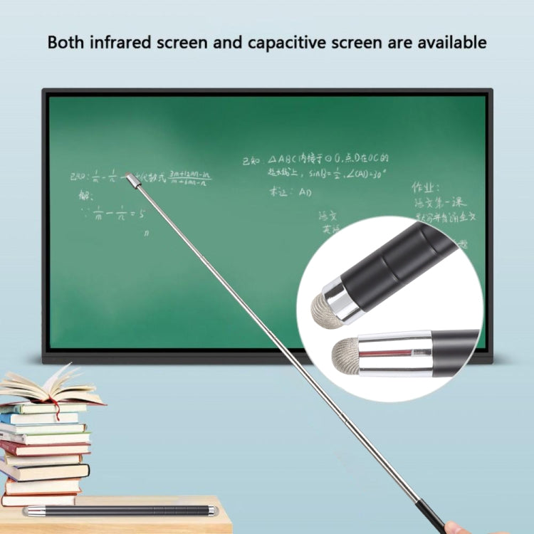 Universal Antenna Extended Double Cloth Head Stylus(Black) - Stylus Pen by buy2fix | Online Shopping UK | buy2fix