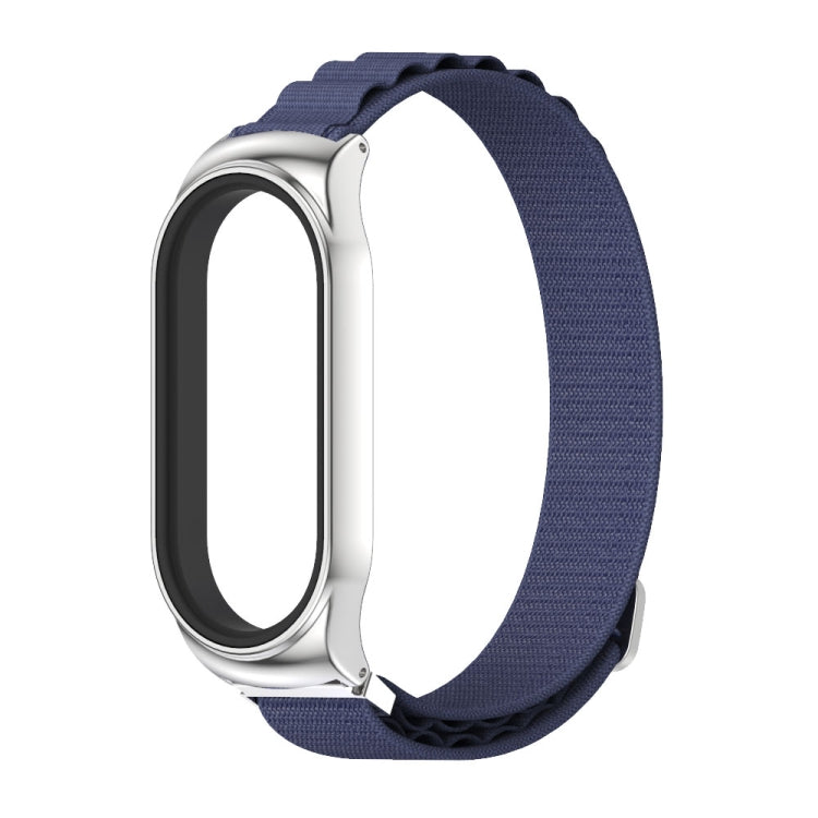 For Xiaomi Mi Band 6 / 5 / 4 / 3 MIJOBS CS Nylon Breathable Watch Band(Midnight Blue Silver) - Watch Bands by MIJOBS | Online Shopping UK | buy2fix