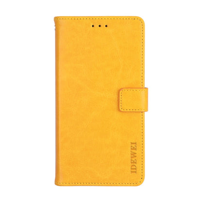 For Blackview A60 idewei Crazy Horse Texture Horizontal Flip Leather Case with Holder & Card Slots & Wallet(Yellow) - More Brand by idewei | Online Shopping UK | buy2fix