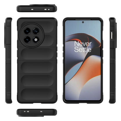 For OnePlus ACE 5G Magic Shield TPU + Flannel Phone Case(Dark Grey) - OnePlus Cases by buy2fix | Online Shopping UK | buy2fix