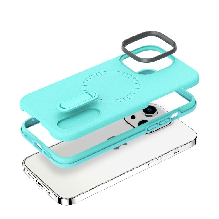 For iPhone 14 Terminator MagSafe Magnetic Holder Phone Case(Mint Green) - iPhone 14 Cases by buy2fix | Online Shopping UK | buy2fix