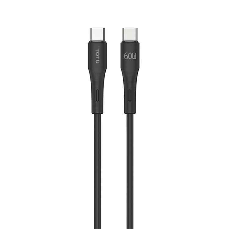 TOTU BT-022 Skin Sense Series Type-C to Type-C Silicone Data Cable, Length:1m(Black) - USB-C & Type-C Cable by TOTUDESIGN | Online Shopping UK | buy2fix