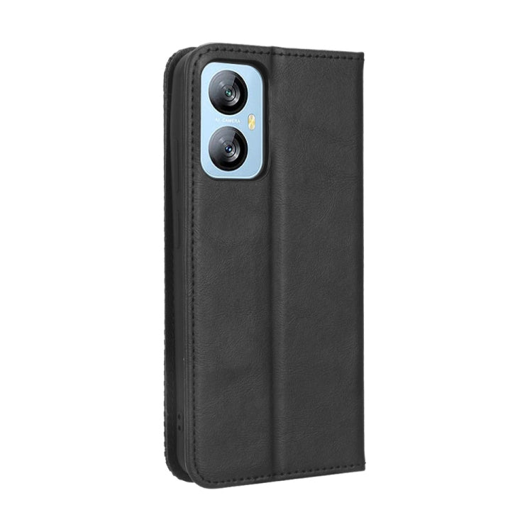 For Blackview A52 Magnetic Buckle Retro Texture Leather Phone Case(Black) - More Brand by buy2fix | Online Shopping UK | buy2fix