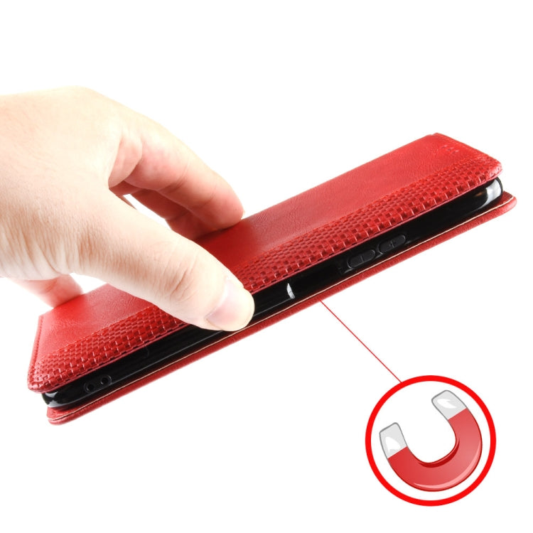 For Ulefone Note 14 Magnetic Buckle Retro Texture Leather Phone Case(Red) - Ulefone Cases by buy2fix | Online Shopping UK | buy2fix