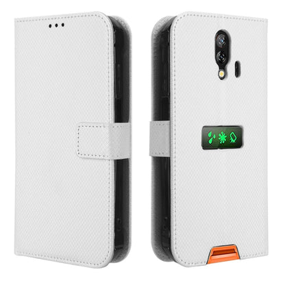 For Blackview BV7200 Diamond Texture Leather Phone Case(White) - More Brand by buy2fix | Online Shopping UK | buy2fix