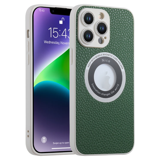 For iPhone 12 Pro Glitter Lens MagSafe Magnetic Phone Case(Green) - iPhone 12 / 12 Pro Cases by buy2fix | Online Shopping UK | buy2fix
