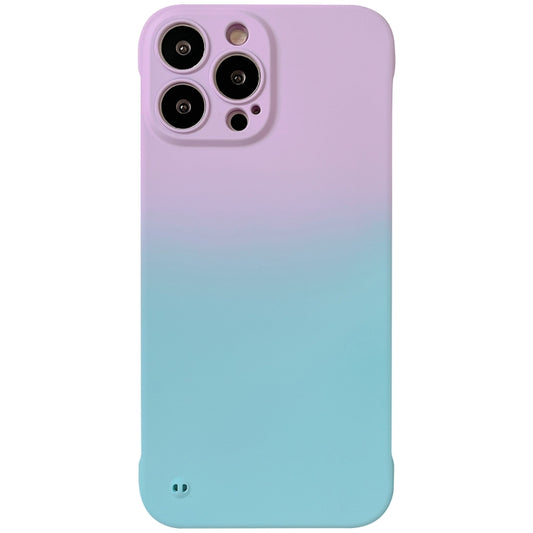 For iPhone 11 Pro Max Frameless Skin Feel Gradient Phone Case(Light Purple + Light Blue) - iPhone 11 Pro Max Cases by buy2fix | Online Shopping UK | buy2fix