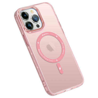 For iPhone 14 Plus Colorful Series TPU+PC Magsafe Magnetic Phone Case(Pink) - iPhone 14 Plus Cases by buy2fix | Online Shopping UK | buy2fix