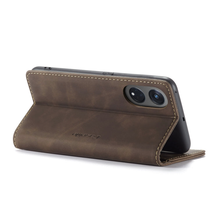 For OPPO Reno8 T 5G CaseMe 013 Multifunctional Horizontal Flip Leather Phone Case(Coffee) - OPPO Cases by CaseMe | Online Shopping UK | buy2fix