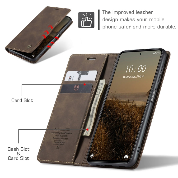 For OPPO Reno8 T 5G CaseMe 013 Multifunctional Horizontal Flip Leather Phone Case(Coffee) - OPPO Cases by CaseMe | Online Shopping UK | buy2fix