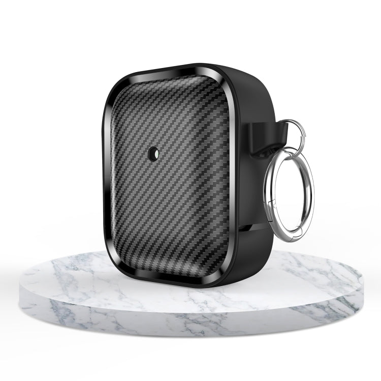 For AirPods 1 / 2 Photo Frame Carbon Fiber Series Earphone Case(Black) - For AirPods 1/2 by buy2fix | Online Shopping UK | buy2fix