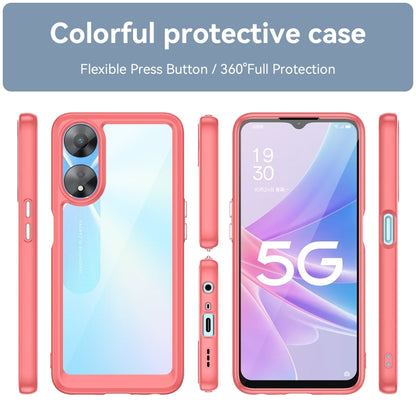 For OPPO A58 5G Colorful Series Acrylic + TPU Phone Case(Black) - OPPO Cases by buy2fix | Online Shopping UK | buy2fix