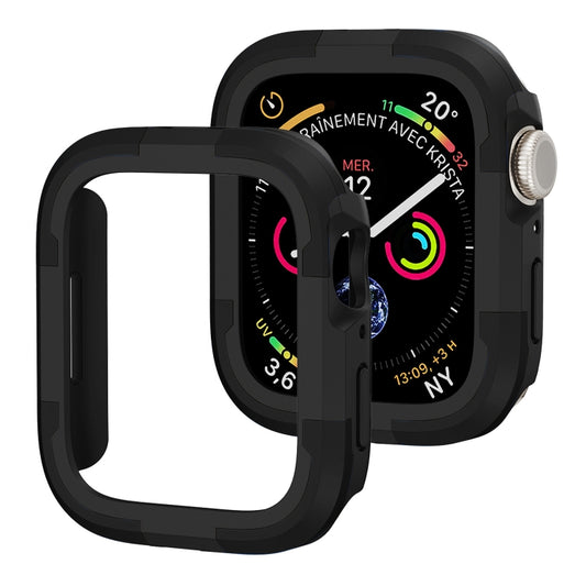 For Apple Watch Series 8 & 7 41mm Armor Frame Watch Case(Black) - Watch Cases by buy2fix | Online Shopping UK | buy2fix