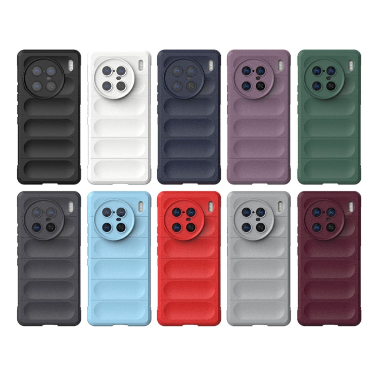 For vivo X90 Pro+ 5G Magic Shield TPU + Flannel Phone Case(Dark Grey) - vivo Cases by buy2fix | Online Shopping UK | buy2fix