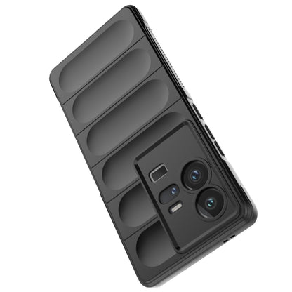 For vivo iQOO 11 Pro 5G Magic Shield TPU + Flannel Phone Case(Dark Grey) - vivo Cases by buy2fix | Online Shopping UK | buy2fix