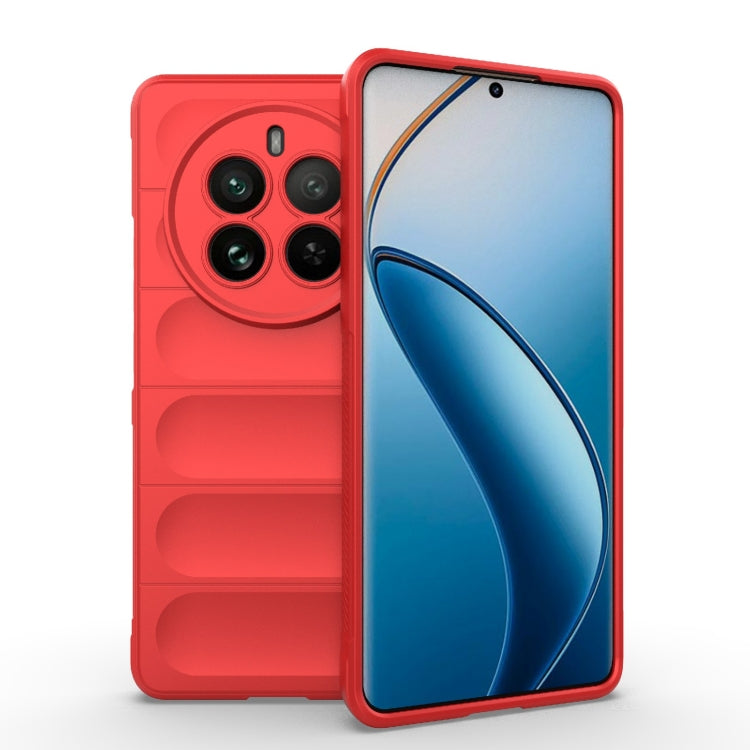 For Realme 12 Pro 5G / 12 Pro+ Magic Shield TPU + Flannel Phone Case(Red) - Realme Cases by buy2fix | Online Shopping UK | buy2fix