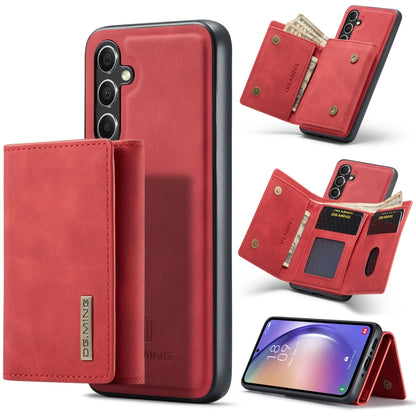 For Samsung Galaxy A54 5G DG.MING M1 Series 3-Fold Multi Card Wallet + Magnetic Phone Case(Red) - Galaxy Phone Cases by DG.MING | Online Shopping UK | buy2fix