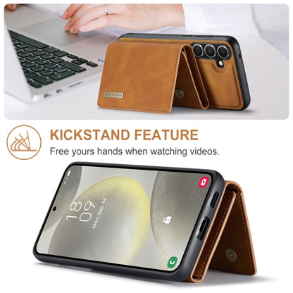 For Samsung Galaxy S24 5G DG.MING M1 Series 3-Fold Multi Card Wallet + Magnetic Phone Case(Brown) - Galaxy S24 5G Cases by DG.MING | Online Shopping UK | buy2fix