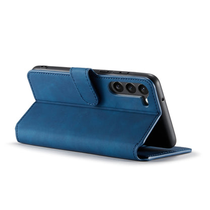 For Samsung Galaxy S23 5G DG.MING Retro Oil Edge Flip Leather Phone Case(Blue) - Galaxy S23 5G Cases by DG.MING | Online Shopping UK | buy2fix