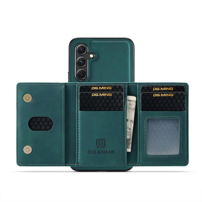 For Samsung Galaxy A54 5G DG.MING M2 Series 3-Fold Multi Card Bag + Magnetic Phone Case(Green) - Galaxy Phone Cases by DG.MING | Online Shopping UK | buy2fix