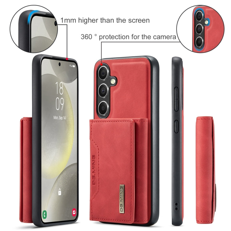 For Samsung Galaxy S24 5G DG.MING M2 Series 3-Fold Multi Card Bag + Magnetic Phone Case(Red) - Galaxy S24 5G Cases by DG.MING | Online Shopping UK | buy2fix