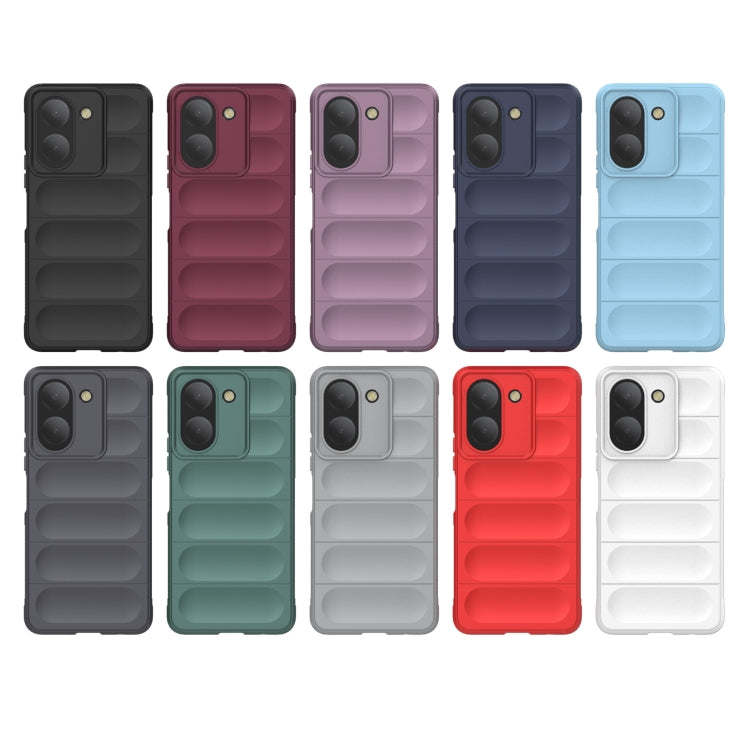 For vivo Y36 4G Magic Shield TPU + Flannel Phone Case(Grey) - vivo Cases by buy2fix | Online Shopping UK | buy2fix