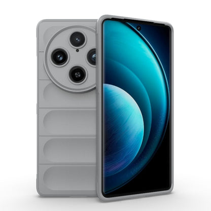 For vivo X100 Pro 5G Magic Shield TPU + Flannel Phone Case(Grey) - X100 Pro Cases by buy2fix | Online Shopping UK | buy2fix