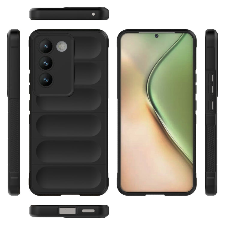 For vivo Y200E 5G Global / Y100 5G IDN Magic Shield TPU + Flannel Phone Case(Black) - vivo Cases by buy2fix | Online Shopping UK | buy2fix