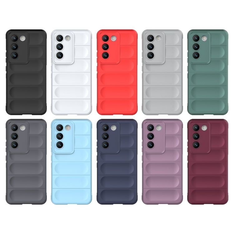 For vivo Y200E 5G Global / Y100 5G IDN Magic Shield TPU + Flannel Phone Case(Red) - vivo Cases by buy2fix | Online Shopping UK | buy2fix