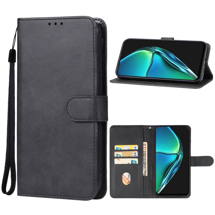 For Infinix Hot 40i Leather Phone Case(Black) - Infinix Cases by buy2fix | Online Shopping UK | buy2fix