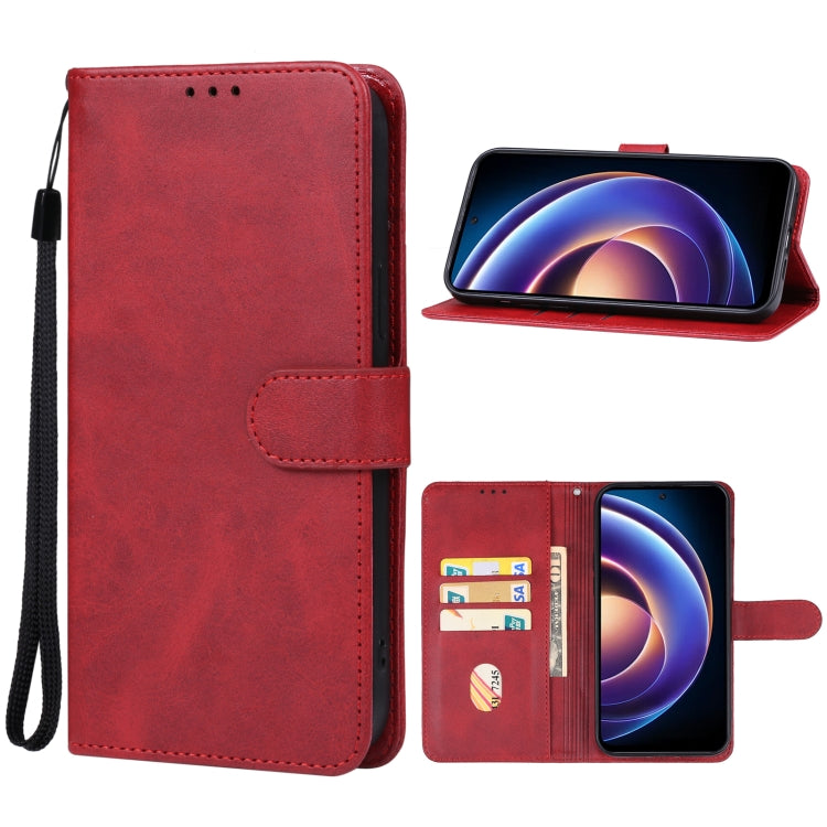 For Xiaomi Redmi Note 12R Leather Phone Case(Red) - Xiaomi Cases by buy2fix | Online Shopping UK | buy2fix