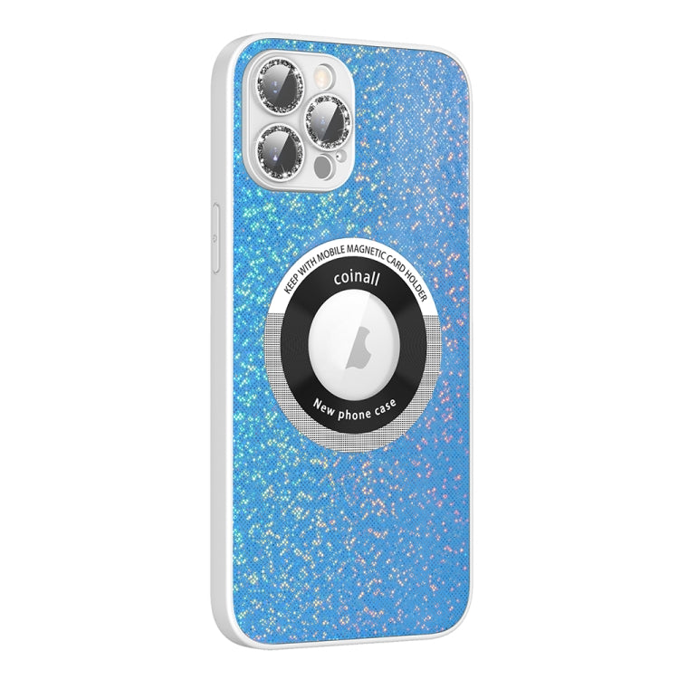 For iPhone 11 Pro Colorful Glitter Magnetic Magsafe TPU + PC Phone Case(Blue) - iPhone 11 Pro Cases by buy2fix | Online Shopping UK | buy2fix