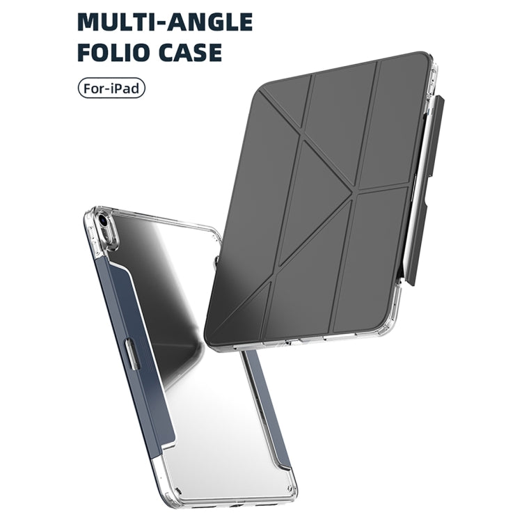 For iPad 10.2 2021 / 2020 / 2019 Mutural Deformation Stand Smart Leather Tablet Case(Grey) - iPad 10.2 Cases by Mutural | Online Shopping UK | buy2fix