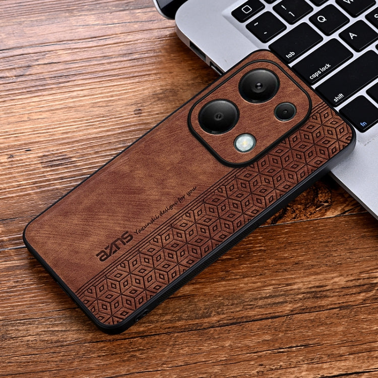 For Xiaomi Redmi Note 13 Pro 4G AZNS 3D Embossed Skin Feel Phone Case(Brown) - Xiaomi Cases by AZNS | Online Shopping UK | buy2fix