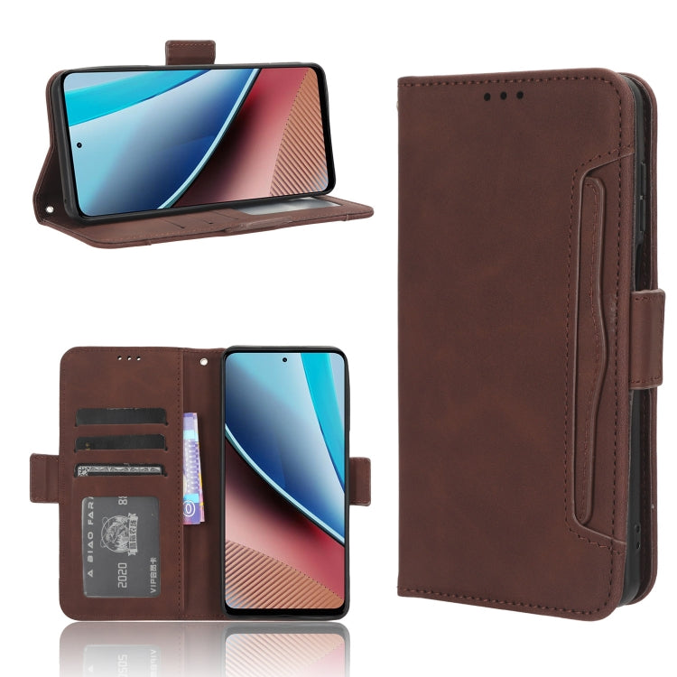 For Motorola Moto G Stylus 5G 2023 Skin Feel Calf Texture Card Slots Leather Phone Case(Brown) - Motorola Cases by buy2fix | Online Shopping UK | buy2fix