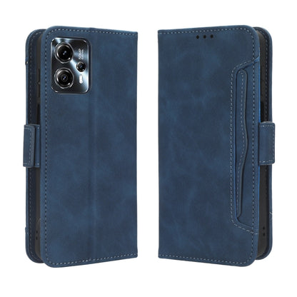 For Motorola Moto G53 / G13 Skin Feel Calf Texture Card Slots Leather Phone Case(Blue) - Motorola Cases by buy2fix | Online Shopping UK | buy2fix