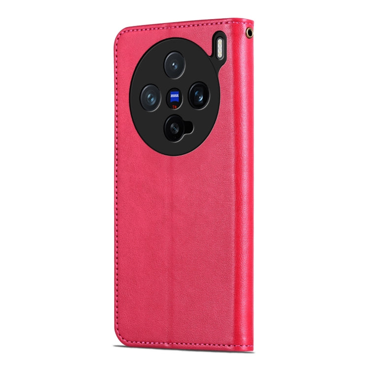 For vivo X200 Pro mini AZNS Sheepskin Texture Flip Leather Phone Case(Red) - X200 Pro mini Cases by AZNS | Online Shopping UK | buy2fix