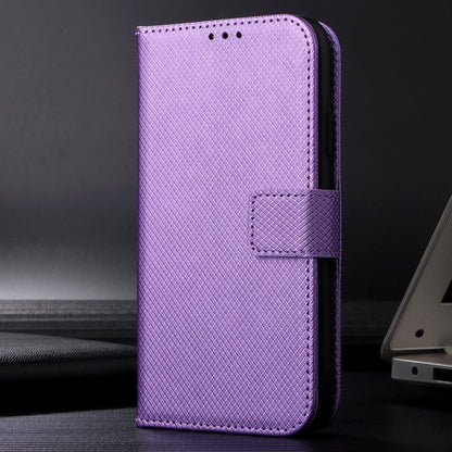 For Xiaomi 14 Diamond Texture Leather Phone Case(Purple) - 14 Cases by buy2fix | Online Shopping UK | buy2fix