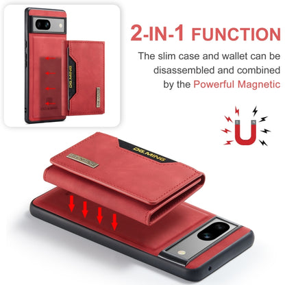 For Google Pixel 8A DG.MING M2 Series 3-Fold Multi Card Bag + Magnetic Phone Case(Red) - Google Cases by DG.MING | Online Shopping UK | buy2fix