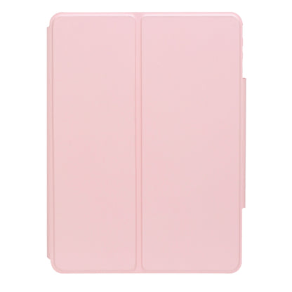 For iPad 10th Gen 10.9 2022 F10B 360 Rotation Acrylic Transparent Bluetooth Keyboard Leather Case(Pink) - Universal by buy2fix | Online Shopping UK | buy2fix