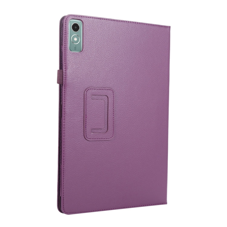 For Lenovo Xiaoxin Pad 11 2024 / M11 Litchi Texture Leather Tablet Case(Purple) - Lenovo by buy2fix | Online Shopping UK | buy2fix
