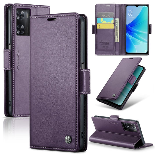 For OPPO A57 4G Global/A57s 4G Global CaseMe 023 Butterfly Buckle Litchi Texture RFID Anti-theft Leather Phone Case(Pearly Purple) - OPPO Cases by CaseMe | Online Shopping UK | buy2fix