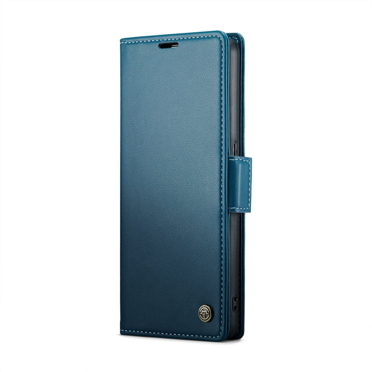 For OPPO Reno8 T 4G CaseMe 023 Butterfly Buckle Litchi Texture RFID Anti-theft Leather Phone Case(Blue) - OPPO Cases by CaseMe | Online Shopping UK | buy2fix