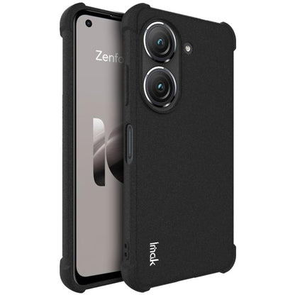 For Asus Zenfone 10 5G imak Shockproof Airbag TPU Phone Case(Matte Black) - ASUS Cases by imak | Online Shopping UK | buy2fix