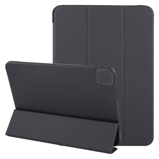 For iPad Air 13 2024 GEBEI 3-folding Holder Shockproof Flip Leather Tablet Case(Black) - iPad Air 13 2024 Cases by GEBEI | Online Shopping UK | buy2fix
