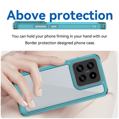 For Xiaomi 14 Colorful Series Acrylic Hybrid TPU Phone Case(Transparent Blue) - 14 Cases by buy2fix | Online Shopping UK | buy2fix